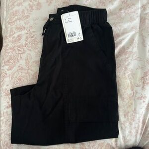 Boys black cargo shorts